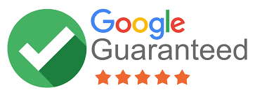 A google guarantee logo with five stars.