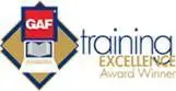 A logo for the training excellence awards.
